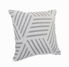20" Black And White Cotton Geometric Throw Pillow