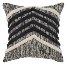 18" Black and Off White Throw Pillow