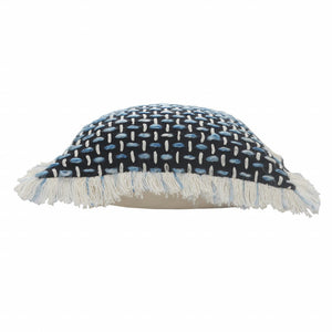 20" X 20" Black Gold And White Polyester And Cotton Blend Geometric Zippered Pillow