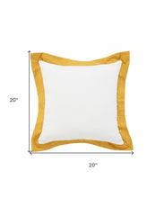 20" X 20" Gray And White 100% Cotton Geometric Zippered Pillow