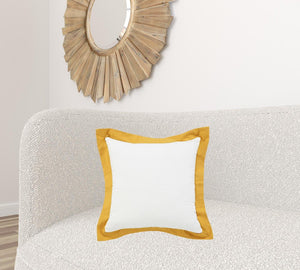 20" X 20" Gray And White 100% Cotton Geometric Zippered Pillow