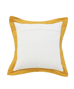 20" X 20" Gray And White 100% Cotton Geometric Zippered Pillow