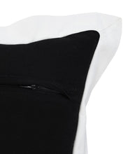 14" X 36" White And Icy Blue 100% Cotton Geometric Zippered Pillow