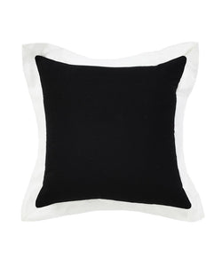 14" X 36" White And Icy Blue 100% Cotton Geometric Zippered Pillow