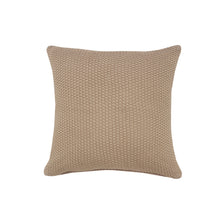 20" X 20" Taupe And Brown 100% Cotton Zippered Pillow