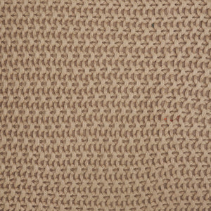 20" X 20" Taupe And Brown 100% Cotton Zippered Pillow