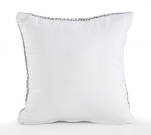 18" X 18" Navy And White 100% Cotton Geometric Zippered Pillow
