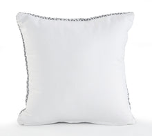 18" X 18" Navy And White 100% Cotton Geometric Zippered Pillow