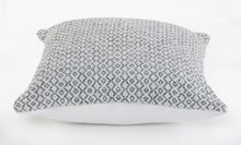 18" X 18" Navy And White 100% Cotton Geometric Zippered Pillow