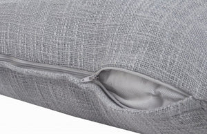 14" X 36" Beige Cotton Throw Pillow with Tassels