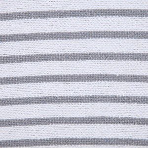 20" X 20" Light Gray And White 100% Cotton Striped Zippered Pillow