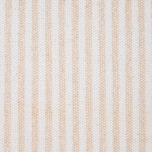 20" X 20" Beige And White 100% Cotton Striped Zippered Pillow