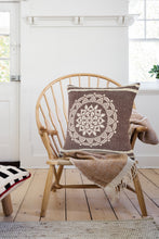 14" X 36" Brown And White 100% Cotton Striped Zippered Pillow