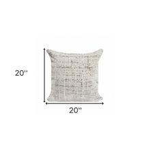 20" X 20" Gray And Beige Polyester Abstract Zippered Pillow