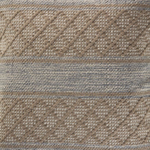 20" Beige And Gray Cotton Geometric Throw Pillow