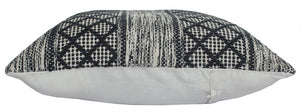 20" Beige And Gray Cotton Geometric Throw Pillow