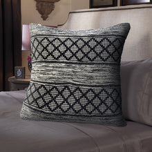 20" Beige And Gray Cotton Geometric Throw Pillow