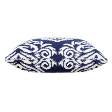 20" X 20" White And Black 100% Cotton Damask Zippered Pillow