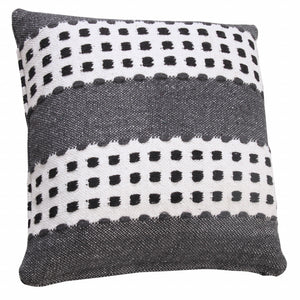 14" X 36" Yellow and White Throw Pillow