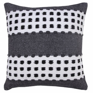 14" X 36" Yellow and White Throw Pillow