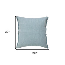 20" X 20" Jet Black 100% Cotton Zippered Pillow