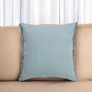 20" X 20" Jet Black 100% Cotton Zippered Pillow