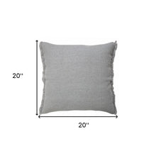 20" X 20" Jet Black 100% Cotton Zippered Pillow