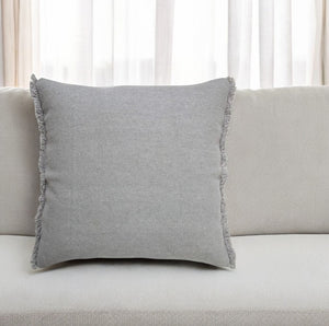 20" X 20" Jet Black 100% Cotton Zippered Pillow