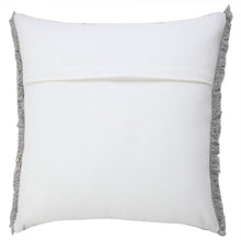 14" X 36" Light Blue Cotton Lumbar Throw Pillow With Fringe
