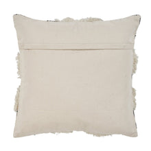 20" Black and Ivory Throw Pillow