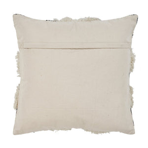 20" Black and Ivory Throw Pillow