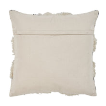 20" Black and Ivory Throw Pillow