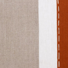 20" X 20" Gray And Tan Linen Striped Zippered Pillow