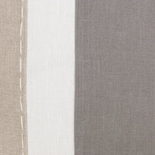 20" X 20" Gray And Tan Linen Striped Zippered Pillow
