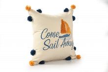 20" X 20" Navy And Orange Polyester Tropical Zippered Pillow