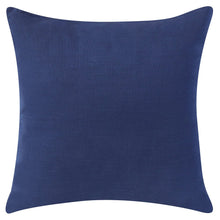 20" Navy Blue And Ivory Cotton Abstract Throw Pillow