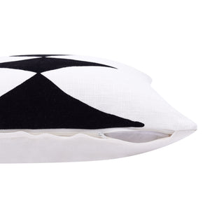 20" Black and White Throw Pillow