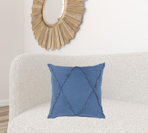 20" Gray Cotton Throw Pillow