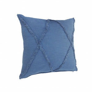 20" Gray Cotton Throw Pillow
