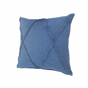 20" Gray Cotton Throw Pillow