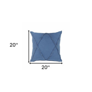 20" Gray Cotton Throw Pillow