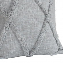 20" Gray Cotton Throw Pillow