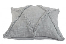 20" Gray Cotton Throw Pillow