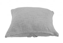 20" Gray Cotton Throw Pillow