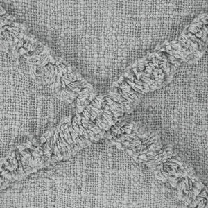 20" Gray Cotton Throw Pillow