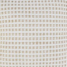 20" X 20" Ivory And Tan 100% Cotton Geometric Zippered Pillow