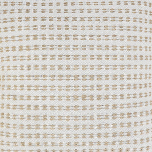 20" X 20" Ivory And Tan 100% Cotton Geometric Zippered Pillow