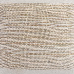 20" Natural and Ivory Throw Pillow
