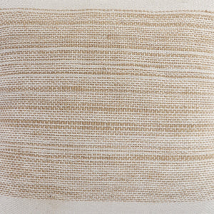 20" Natural and Ivory Throw Pillow