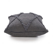 18" X 18" Taupe And Brown 100% Cotton Geometric Zippered Pillow